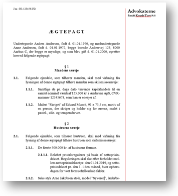 Kombinationssæreje eksempel Kombinationssæreje eksempel